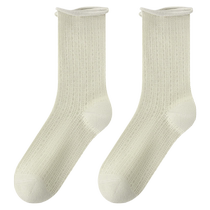 Zhuji Socks Womens Summer Thin Mid-Tube Socks Pure Cotton Mesh Breathable Sweat-Absorbent Cotton Socks Womens Solid Color Pile Socks