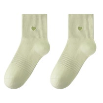 Zhuji socks womens summer thin pure cotton deodorant mid-calf socks summer white breathable sports socks long socks absorb sweat