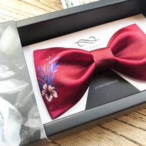 notknot original high-end wedding groom best man suit formal British Bird of paradise flower gift box Mens bow tie