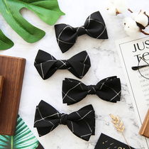 NOTKNOT high-end wedding wedding groom best man Black checkered British bow host formal mens bow tie