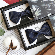 NOTKNOT high-end wedding wedding bridegroom Best Man gold stripes British host bow tie tie flower men bow tie