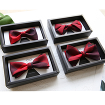 Notknot high grade handmade wool wedding groom best man host wine red square gentleman dress men bow tie