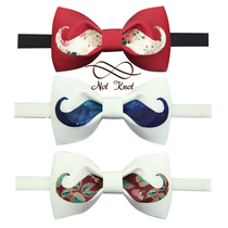 notknot original high quality handmade bow tie male wedding groom pot tie beard print bow gift