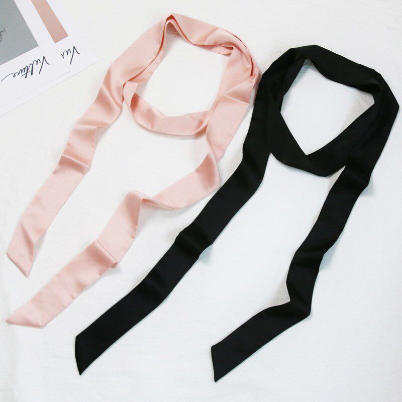 Scarf slim strip narrow accessories woman hair band small silk scarves scarf silk with snow spinning with satin with belt decorated in summer
