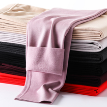 Untraced trousers Developer warm pants plus thick autumn pants in spontaneous heat wear high waist and belly padded pants