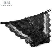 Summer lace underwear woman thin sexy hot passion ice filament in the waist temptation triangle shorts
