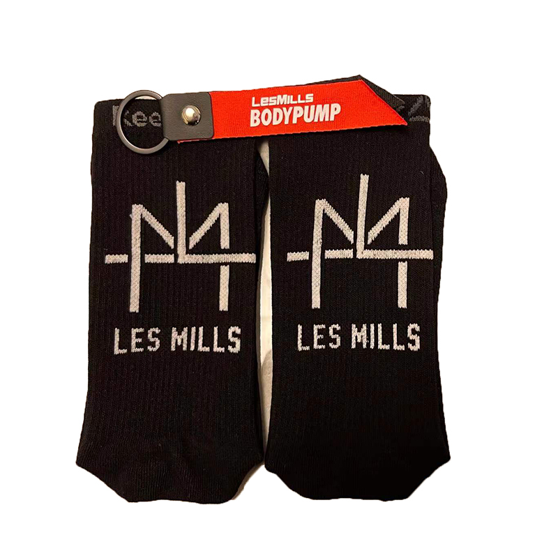 Suitable for Reebok Lmreebok Classes, Group Exercise, Fitness, Aerobic Training, Dance, Running Socks, Black and White Mid-Calf Length
