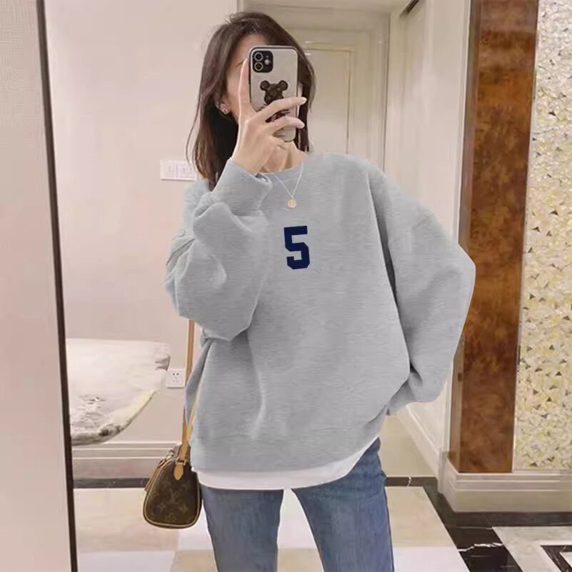 Pregnant women's clothing women's clothing fall 2023 new Korean version loose round collar sleeve head gestation jacket dresses winter plus suede thickened-Taobao