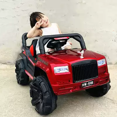 Rolls-Royce children's electric car off-road car four-wheel remote control car Boys and Girls baby electric car can sit