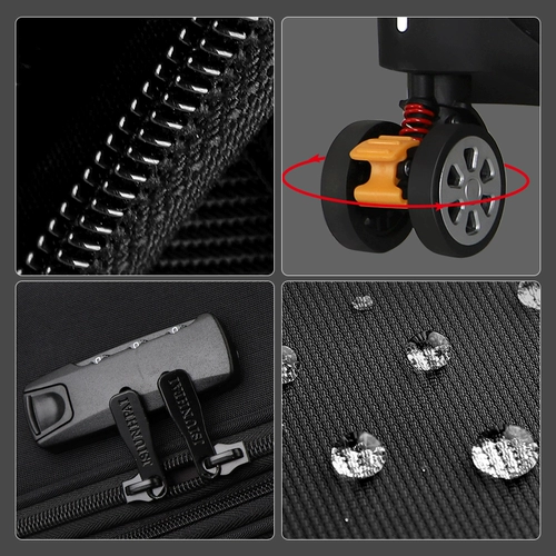 开 𫔭甲 Универсальный вместительный и большой чемодан на колесиках, коробка, ткань оксфорд