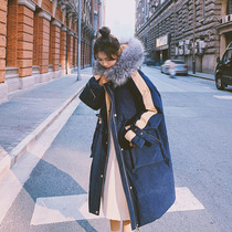 Corduroy down cotton-padded women 2021 new cotton-padded jacket long cotton-padded jacket loose bread clothing ins tide