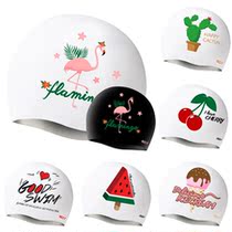 Korea SD7 waterproof silicone swimming cap adult male and female cartoon cute children can take SDOC