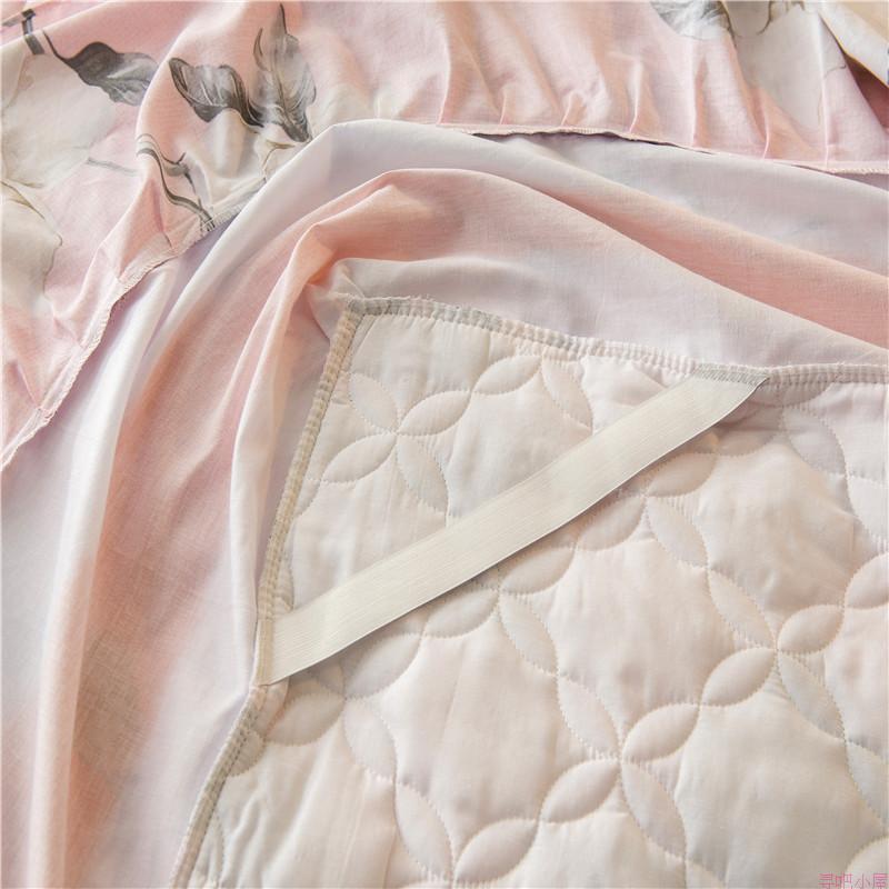 Cotton chần bông Châu Âu không có giường đuôi giường váy mảnh duy nhất ren giường đôi bìa phần bông cộng với bông dày