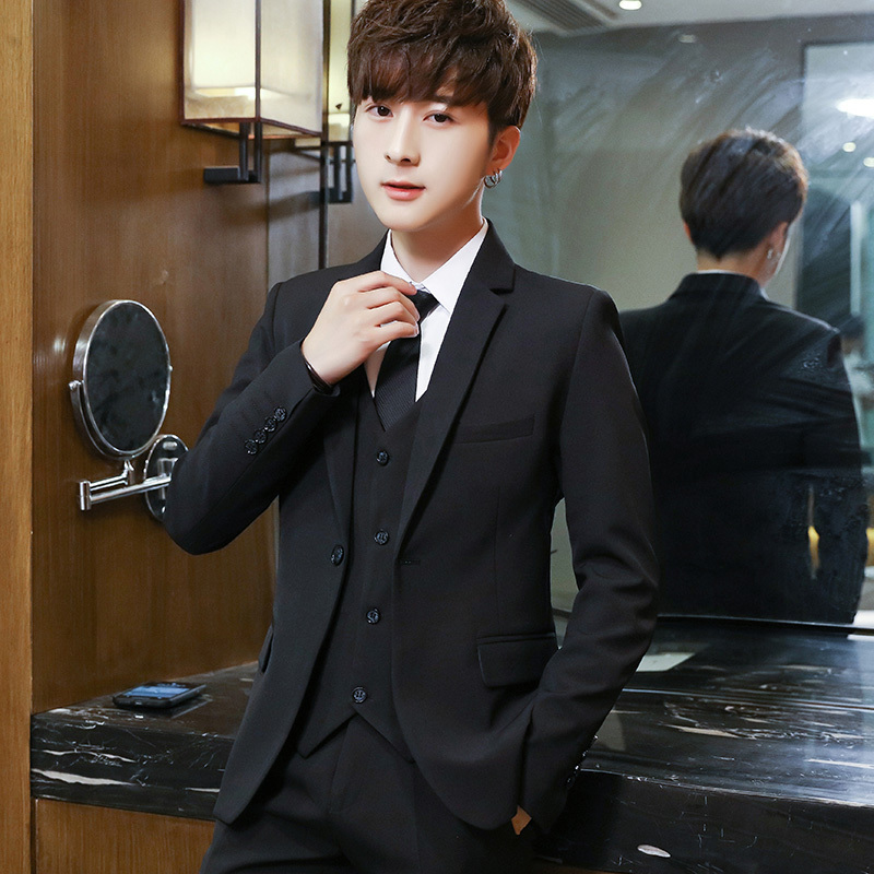 Teenage Suit for Men, a Set of Suits for Junior High and High School Students, Graduation Dress, Host Casual Suit Jacket