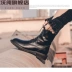 Martin boots của phụ nữ Phong cách Anh cao cấp thoáng khí mùa hè 2019 mùa thu mới xe máy hoang dã ủng ngắn giày ống giữa trẻ em - Kính khung