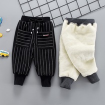 Baby plus velvet pants boy corduroy 2019 Winter new children padded trousers baby 1-3 years old tide