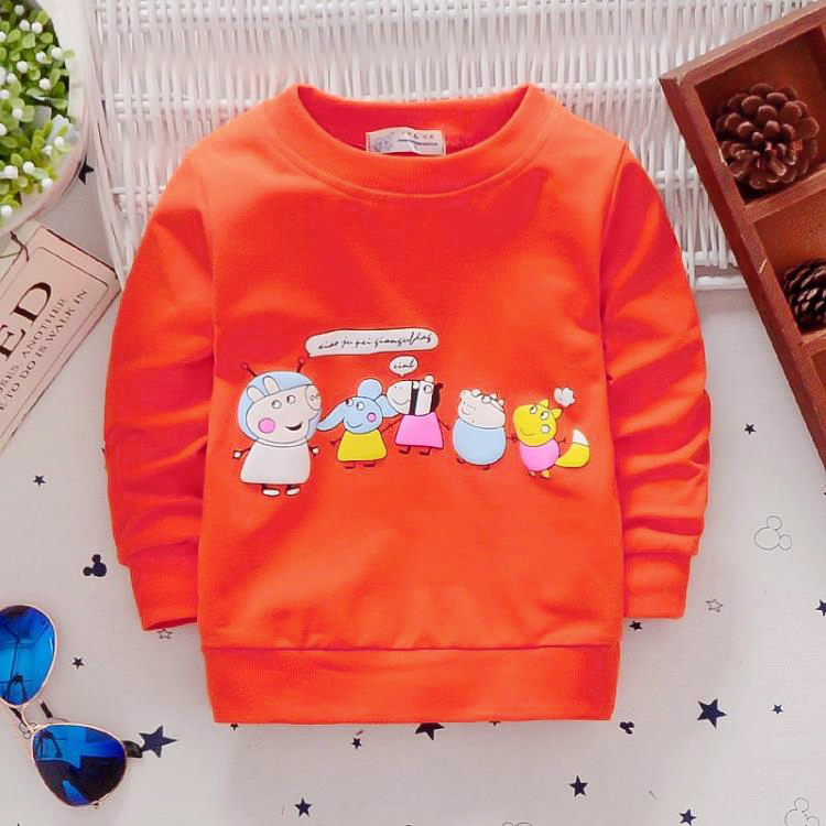 Quần áo trẻ em mùa xuân và mùa thu cho bé trai và bé gái áo len mỏng áo len bé cộng với áo sơ mi nhung trẻ sơ sinh Áo thun 0-2-3 tuổi áo chống nắng bé gái cao cấp