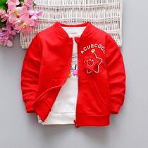 Baby Spring Autumn Jacket 1-2 Year Old Children New Childrens Clothing 3 Babies Pure Cotton Thin sweaters Men and women Scouts blouses