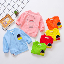 Baby coat spring and autumn thin male 5-6-7-8 months baby cardigan cotton 0-3 years old long sleeve shirt girl clothes