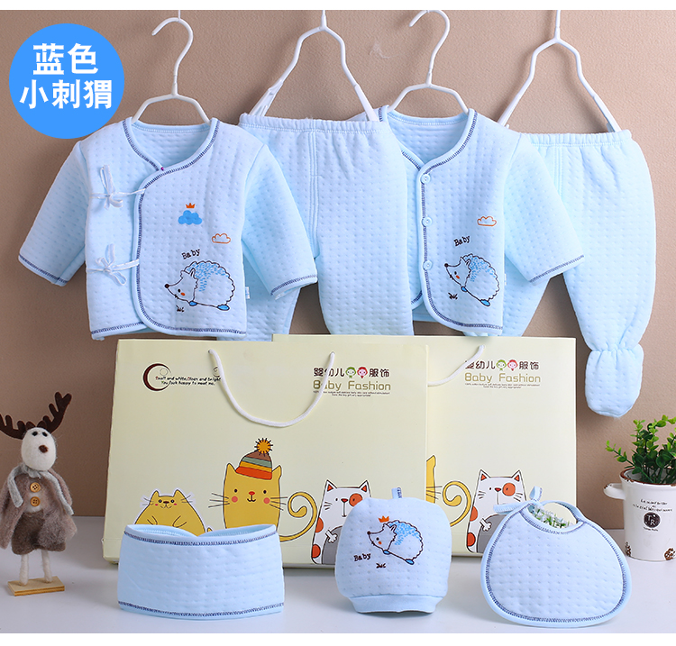 Quần áo trẻ em cotton mùa xuân và mùa thu ấm áp cho bé sơ sinh 0-3 tháng 6 Đồ sơ sinh cho bé sơ sinh set quà tặng đầy tháng cho bé gái