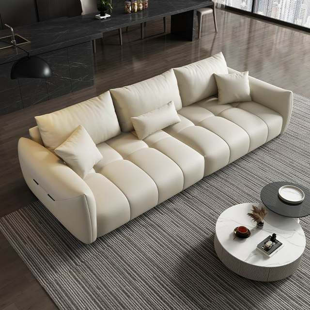 Italian light Luxury cat-scratch-proof baby velvet fabric sofa living room minimalist ສາມຫຼືສີ່ບ່ອນນັ່ງປະສົມປະສານຫ້ອງດໍາລົງຊີວິດຂະຫນາດອາພາດເມັນ