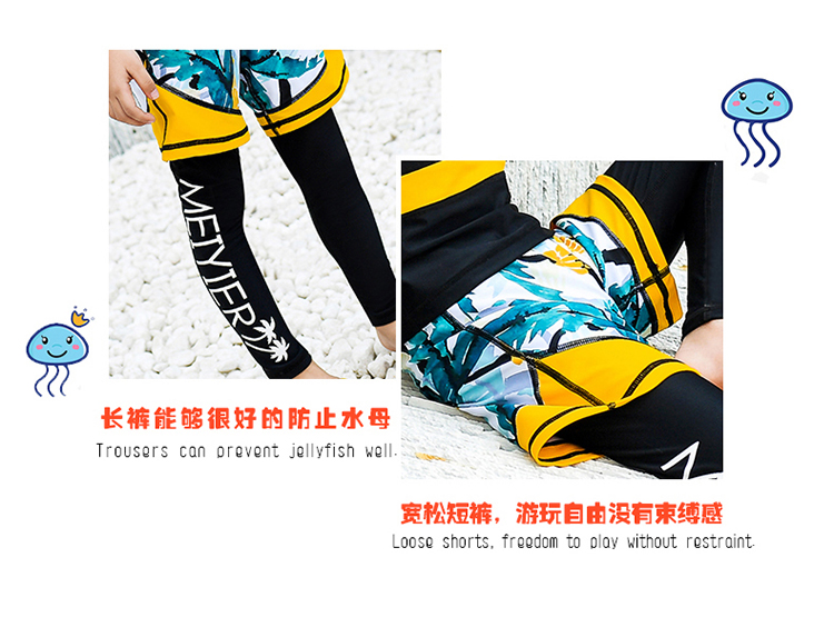 Quần áo bơi bé trai chống nắng cho bé trai quần dài tay chẻ đôi cho bé trai to béo giúp bé gái mập hơn bộ đồ lặn ba mảnh - Bộ đồ bơi của Kid đồ bơi nàng tiên cá cho bé