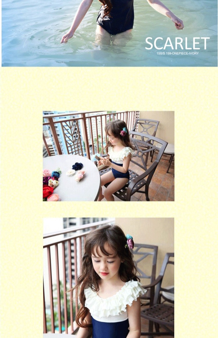 Đồ bơi trẻ em Hàn Quốc cho bé gái dễ thương kết hợp áo tắm công chúa nhỏ dễ thương cho bé nhỏ màu lớn phù hợp với áo tắm bố mẹ-con - Bộ đồ bơi của Kid đồ bơi tay dài cho bé gái