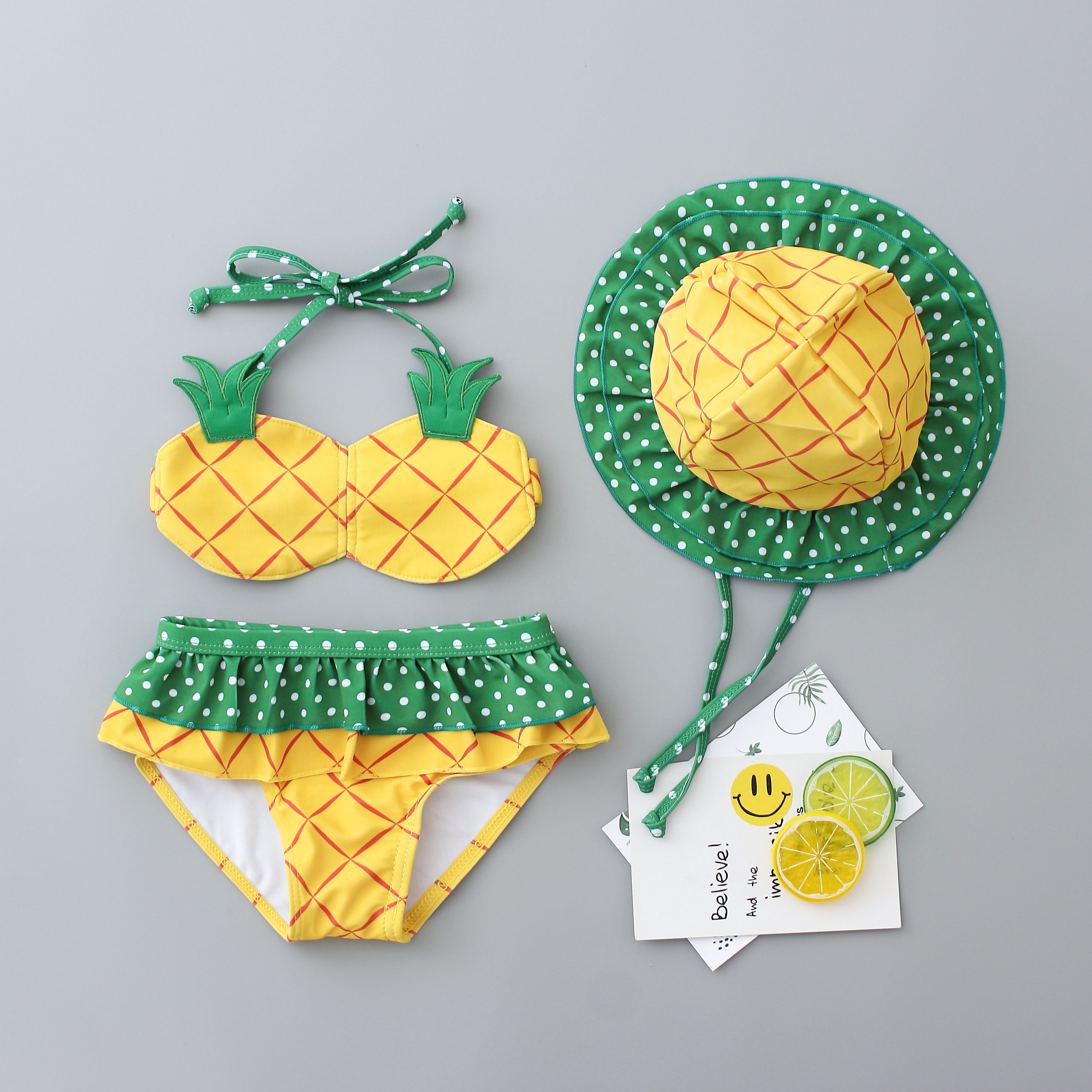 Kids Swimsuit Baby Girl Baby Cute Korean Girl Pineapple Bikini Swimsuit Princess Kids Swimsuit