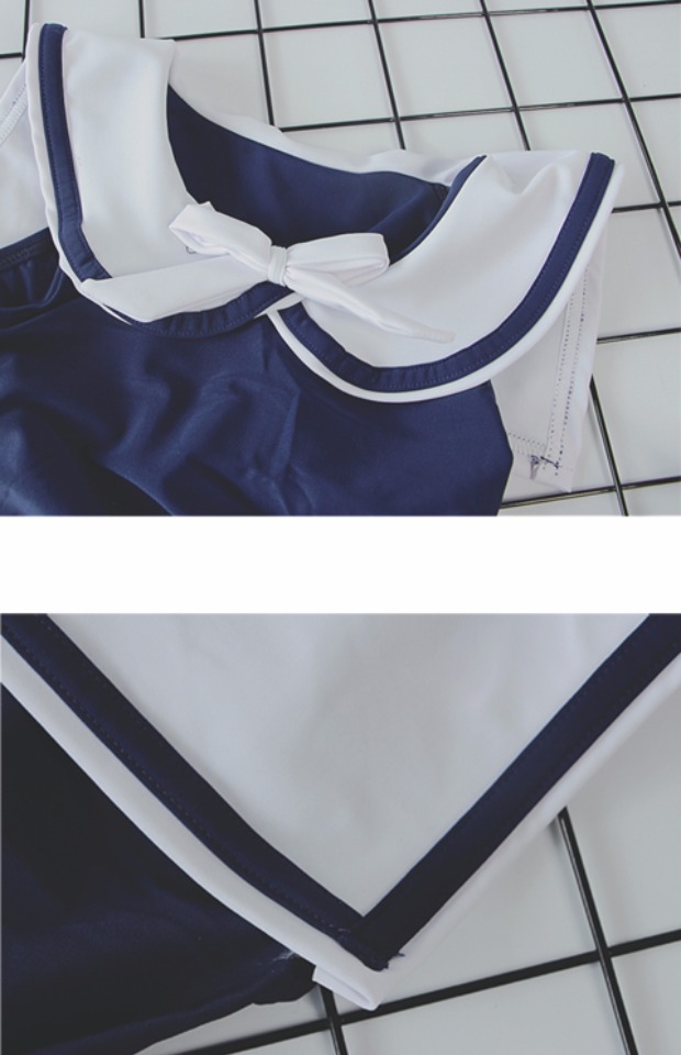 Đồ bơi cho trẻ em gái Cô gái Xiêm Đồ bơi dễ thương Công chúa dễ thương Navy Navy Màu xanh cổ điển Váy áo tắm - Bộ đồ bơi của Kid đồ bơi bé gái