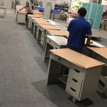 Full iron table drawer with lock computer desk steel desk single staff desk iron staff desk workbench