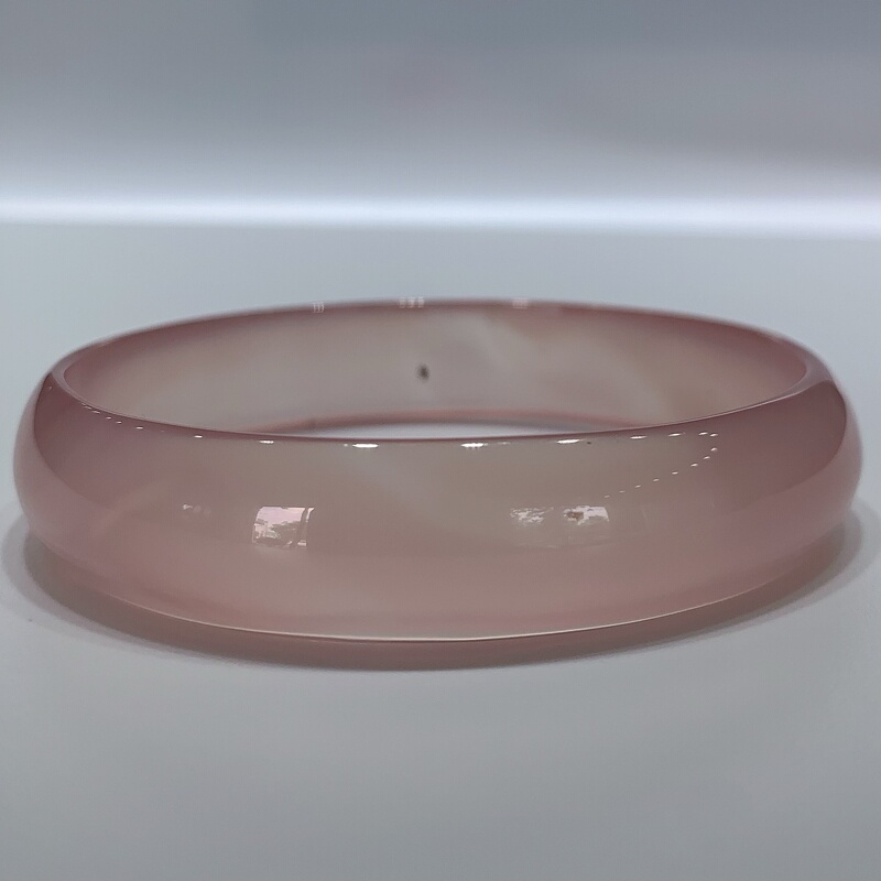 Natural Agate Jade Bracelet, Fine Chalcedony Bracelet, Large Circle Jade Bracelet, High Ice Type White Moonlight Lychee Jade, Gift for Mom Natural Agate Jade Bracelet, Fine Chalcedony Bracelet, Large Circle Jade Bracelet, High Ice Type White Moonlight Lychee Jade, Gift for Mom
