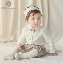 South Korea imported year-old baby dress Boys small bow tie shirt spring baby clothes tide cotton long-sleeved top