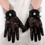 Кружевные перчатки, тонкий комплект, короткое корейское ретро свадебное платье, защита от солнца