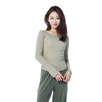 Chia modern dance adult dance clothing womens slim long-sleeved practice clothing Chinese classical dance training body suit top