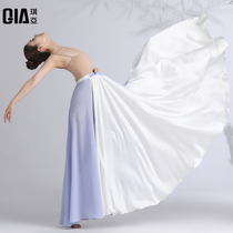 Qiya Classical Dance Dress Performance Womens Double-layer 720-degree Grand Dress Chinese Folk Dance Practice Dress