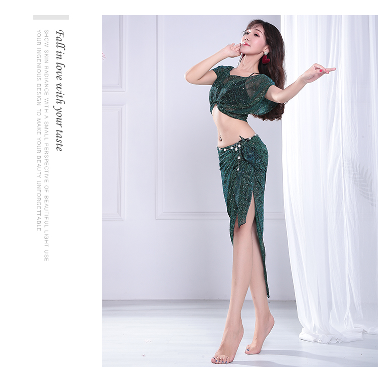 Bộ đồ tập nhảy bụng Qia 2019 mới gợi cảm lưới phương Đông trang phục múa phụ nữ mùa hè - Khiêu vũ / Thể dục nhịp điệu / Thể dục dụng cụ giày múa ballet mũi cứng