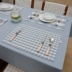 Khăn trải bàn Địa Trung Hải vải placemat coaster ánh sáng màu xanh kích thước kẻ sọc thời trang bảng mat vải hai lớp nơi mat bát mat