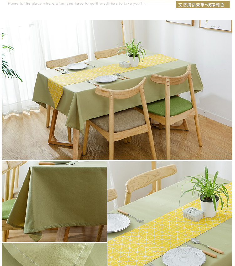 Bông vải không thấm nước bàn vải cà phê bàn ​​rắn màu cà phê nhà hàng đồng bằng placemat hình chữ nhật tròn khăn trải bàn tùy chỉnh chống vảy khăn nhựa trải bàn