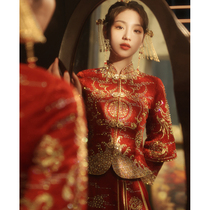 Summer 2021 New Xiuhe clothing Chinese wedding dress show kimono bride little man Xiuhe female summer