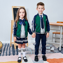 Kindergarten garden clothes spring and autumn clothes English style Boys and Girls Primary School uniforms set Korean sportswear class Winter