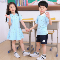 Kindergarten garden uniform summer dress college style short sleeve set primary school uniform teacher garden uniform summer dress graduation uniform