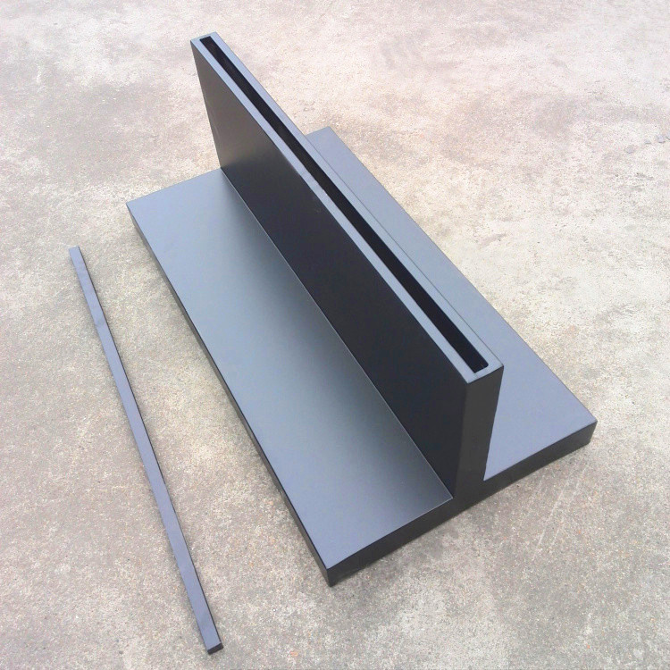 T-shaped billboard base square tempered glass black stand base T-shaped black advertising horizontal base customized