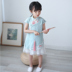 Cô gái han quần áo mùa hè gió quốc gia nhỏ đứng cổ sườn xám trẻ em gió quốc gia thêu Guzheng váy biểu diễn bé Tang váy. 