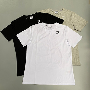 Short sleeve simple men's cotton breathable stretch t-shirt