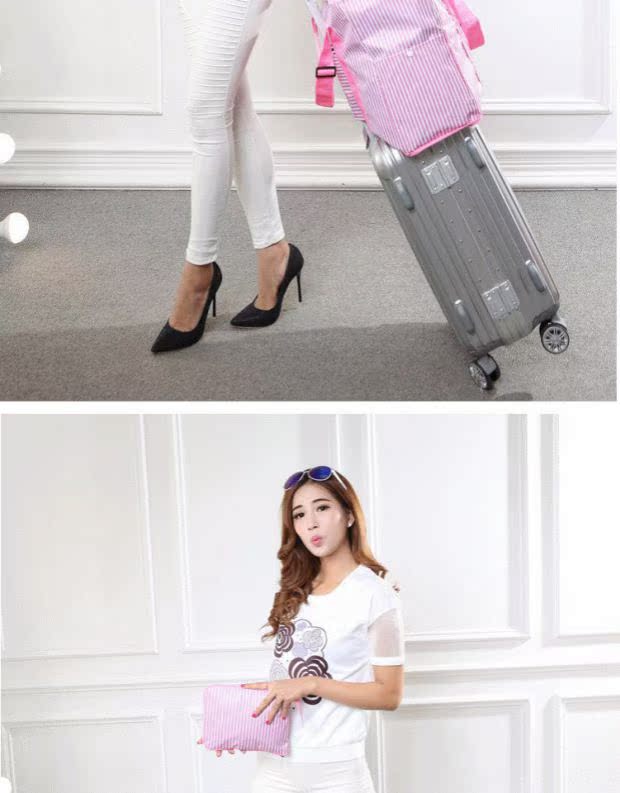 Túi du lịch gấp có thể được đặt của trường hợp xe đẩy túi du lịch xách tay công suất lớn nữ nhẹ quần áo giản dị túi duffel mẫu túi du lịch đẹp
