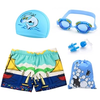 Комплект, водонепроницаемые штаны, плавательная шапочка, носовой зажим, пляжные беруши, 4 размер