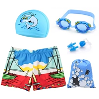 Комплект, водонепроницаемые штаны, плавательная шапочка, носовой зажим, пляжные беруши, 3 размер