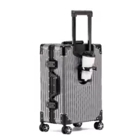 Цельноалюминиевая утолщенная чашка для воды серого цвета.