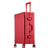 Металлический ударопрочный универсальный чемодан для путешествий на колесиках, увеличенная толщина, алюминиево-магниевый сплав