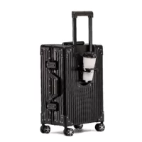 Чёрная цельноалюминиевая утолщённая чашка для воды.